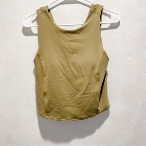 Gold LULULEMON Nulu Twist Back Sports Tank Top size 8